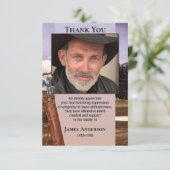 Golf thema Sympathy Begrafenisfoto Dank u kaart (Staand voorkant)