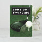 Golf Thema Uitnodiging (Staand voorkant)
