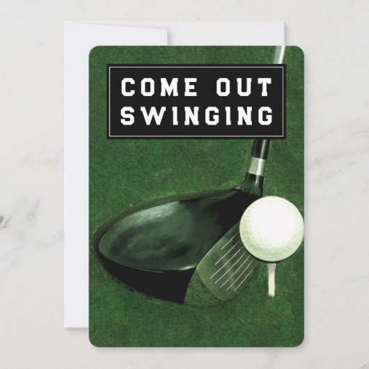 Golf Thema Uitnodiging (Voorkant)