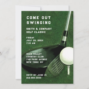 Golf Thema Uitnodiging