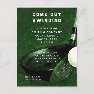 Golf Thema Uitnodiging