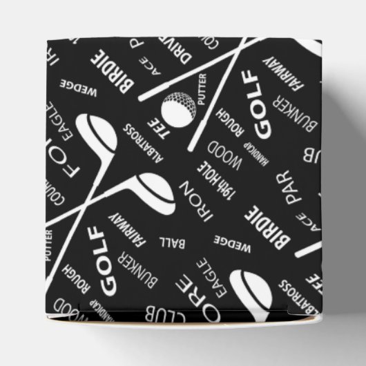 Golf thema verjaardag bedankdoosjes (Bovenkant)