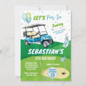 Golf Thema Verjaardagsfeest Kaart (Voorkant)