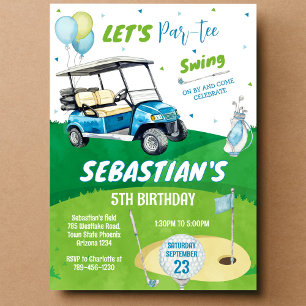 Golf Thema Verjaardagsfeest Kaart