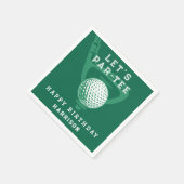 Golf Thema Verjaardagsfeest Naam Modern Green Servet (Hoek)