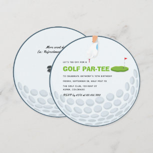 Golf Thema Verjaardagsfeestje Kaart