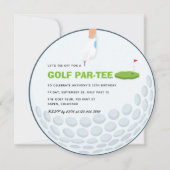 Golf Thema Verjaardagsfeestje Kaart (Voorkant)