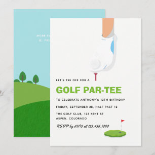 Golf Thema Verjaardagsfeestje Kaart