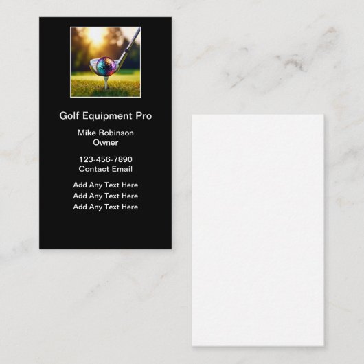 Golf thema Visitekaartjes Verticale stijl (Voorkant / Achterkant)