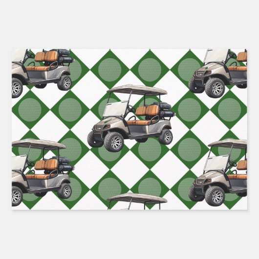 Golf thema voor golfer inpakpapier vel (Voorkant)