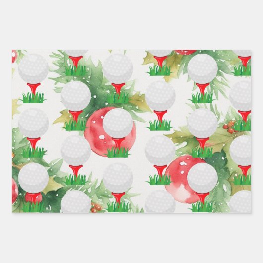 Golf thema voor golfer inpakpapier vel (Voorkant 2)