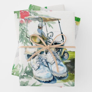 Golf thema voor golfer inpakpapier vel