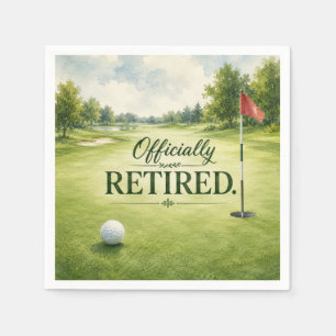 Golf thema voor Golfer Pensioenfeest  Servet