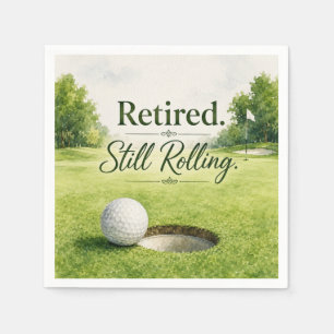 Golf thema voor Golfer Pensioenfeest  Servet