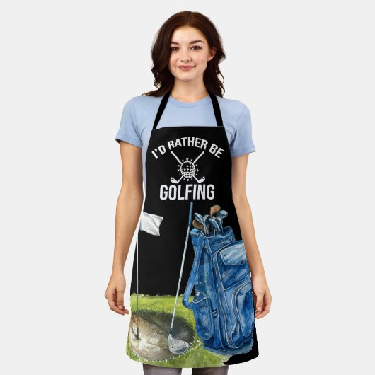 Golf thema voor golfer schort (Gedragen)