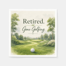 Golf thema voor Golfers Pensioenfeest Servet