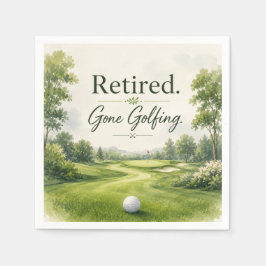 Golf thema voor Golfers Pensioenfeest Servet