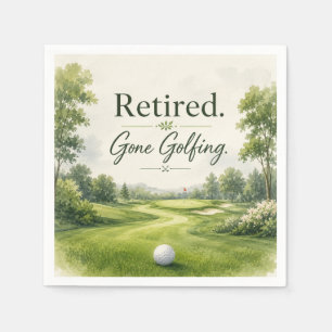 Golf thema voor Golfers Pensioenfeest  Servet