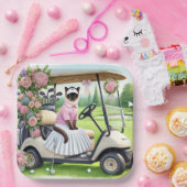 Golf thema voor kattenliefhebbers papieren bordje (Feest)