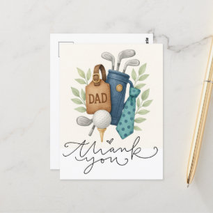 Golf thema voor Papa  Briefkaart