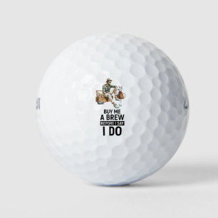 Golf thema voor vrijgezellenfeest golfballen