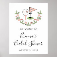 Golf Thema Vrijgezellenfeest Bruiloft Welkomstbord