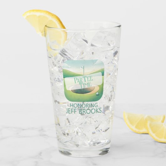 Golf themafeest glas (Voorkant ijs)