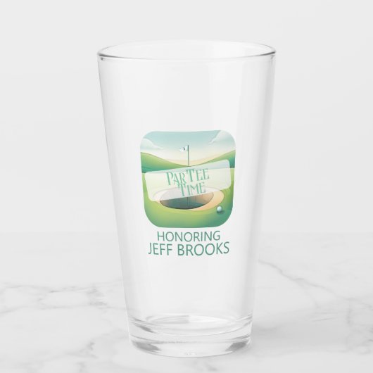 Golf themafeest glas (Voorkant)