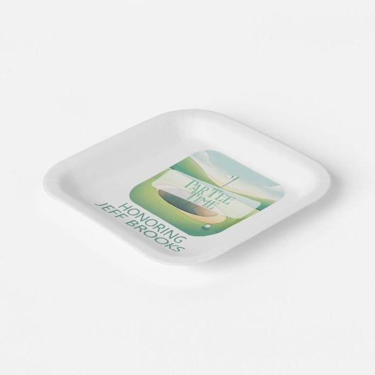 Golf themafeest papieren bordje (Gebogen)