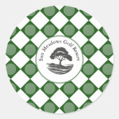 Golf themafeest ronde sticker (Voorkant)
