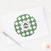 Golf themafeest ronde sticker (Envelop)