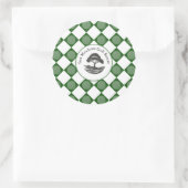 Golf themafeest ronde sticker (Tas)