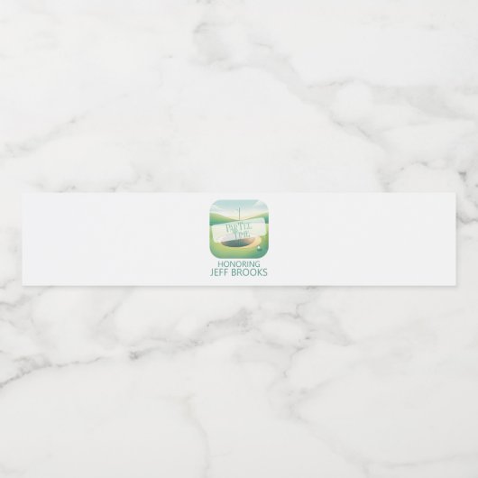 Golf themafeest waterfles etiket (Enkel label)