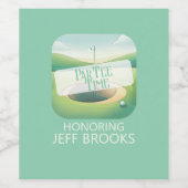 Golf themafeest wijn etiket (Enkel label)