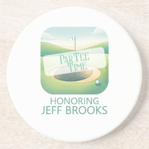 Golf themafeest zandsteen onderzetter