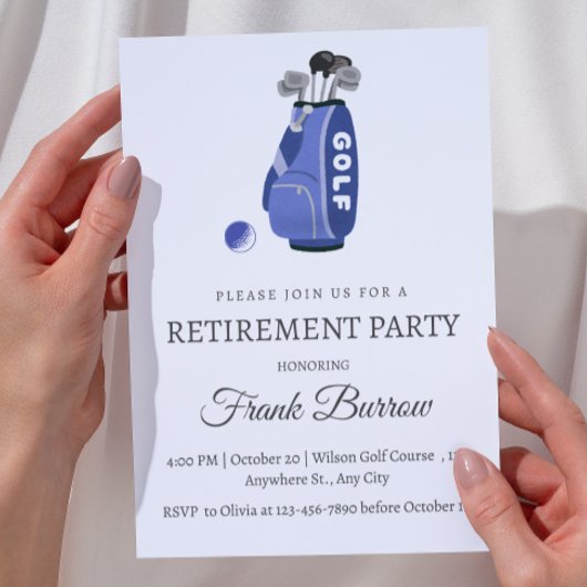 Golf Thematisch Pensioen Kaart
