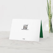 Golf Themd Vaderdag Kaart w / Schattigee Basset Ho (Achterkant)