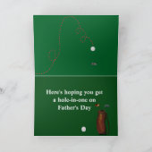 Golf Themd Vaderdag Kaart w / Schattigee Basset Ho (Binnen)