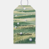 Golf Theme 60 & Tee’d Off Birthday Party Thank You Cadeaulabel (Achterkant)