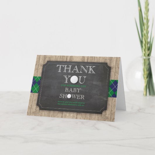 Golf Theme Baby shower Dank u Kaarten (Voorkant)
