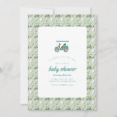 Golf Theme Baby shower Invitation Sjabloon Kaart (Voorkant)