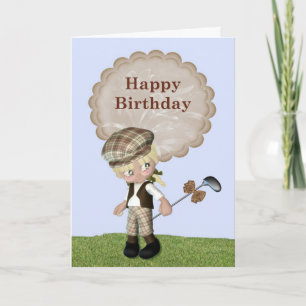 Golf Theme Birthday Card Kaart