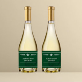 Golf Theme Birthday Champagne Wine Bottle Label Sparkling Wijnetiket