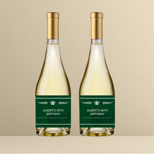 Golf Theme Birthday Champagne Wine Bottle Label Sparkling Wijnetiket