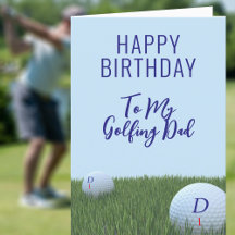 Golf Theme Birthday Kaart voor Golfers