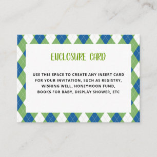 Golf Theme Birthday Par-T-shirt Enclosure Card Informatiekaartje