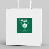 Golf Theme Birthday Par-tee Thank You Green Vierkante Sticker