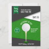 Golf Theme Birthday Party Gepersonaliseerd Uitnodi Kaart (Voorkant)