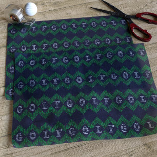 Golf Theme Blue Kerstfeestay Tissue Paper Tissuepapier