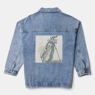 Golf Theme Denim Jacket